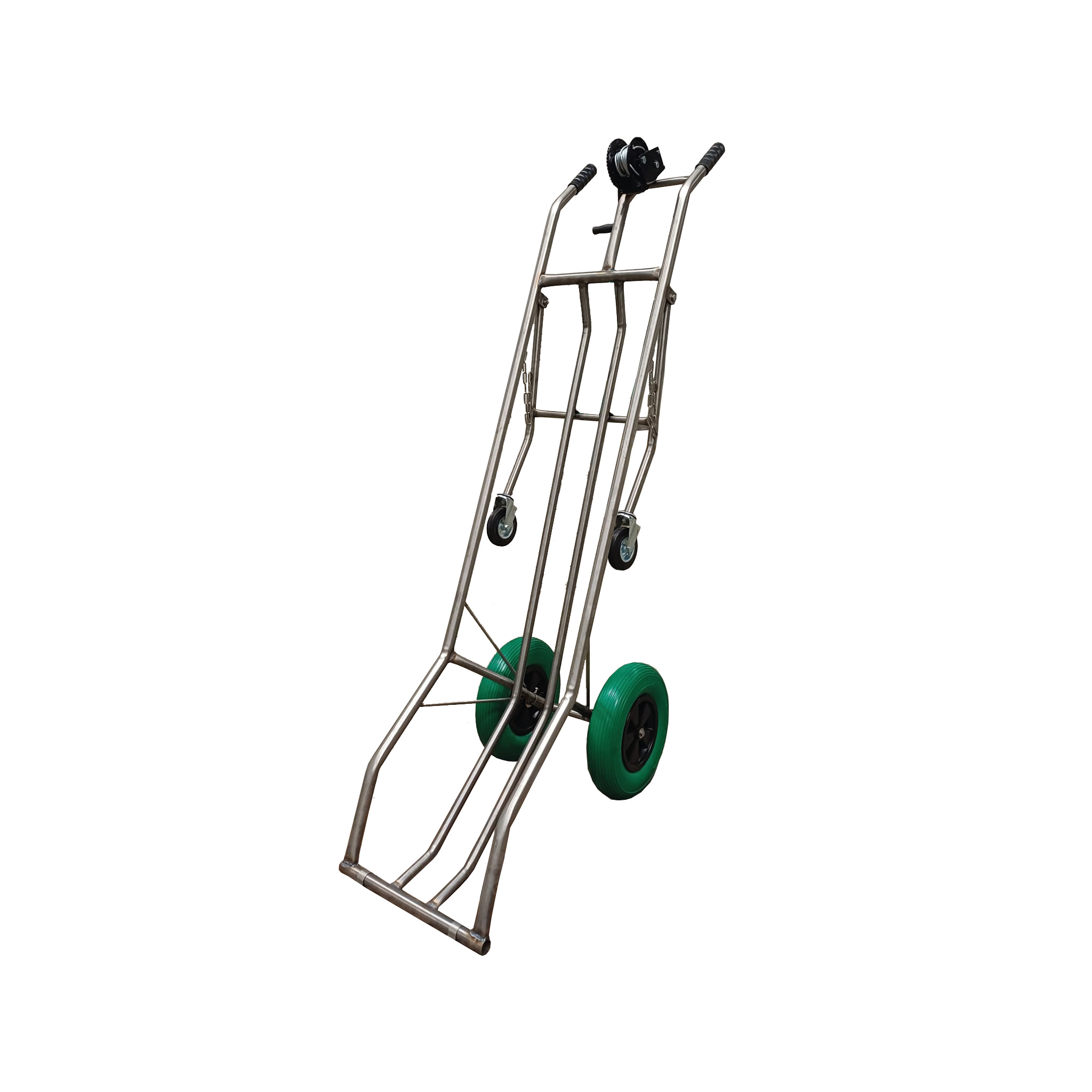 two-wheel manual dead pig cart with hand winch