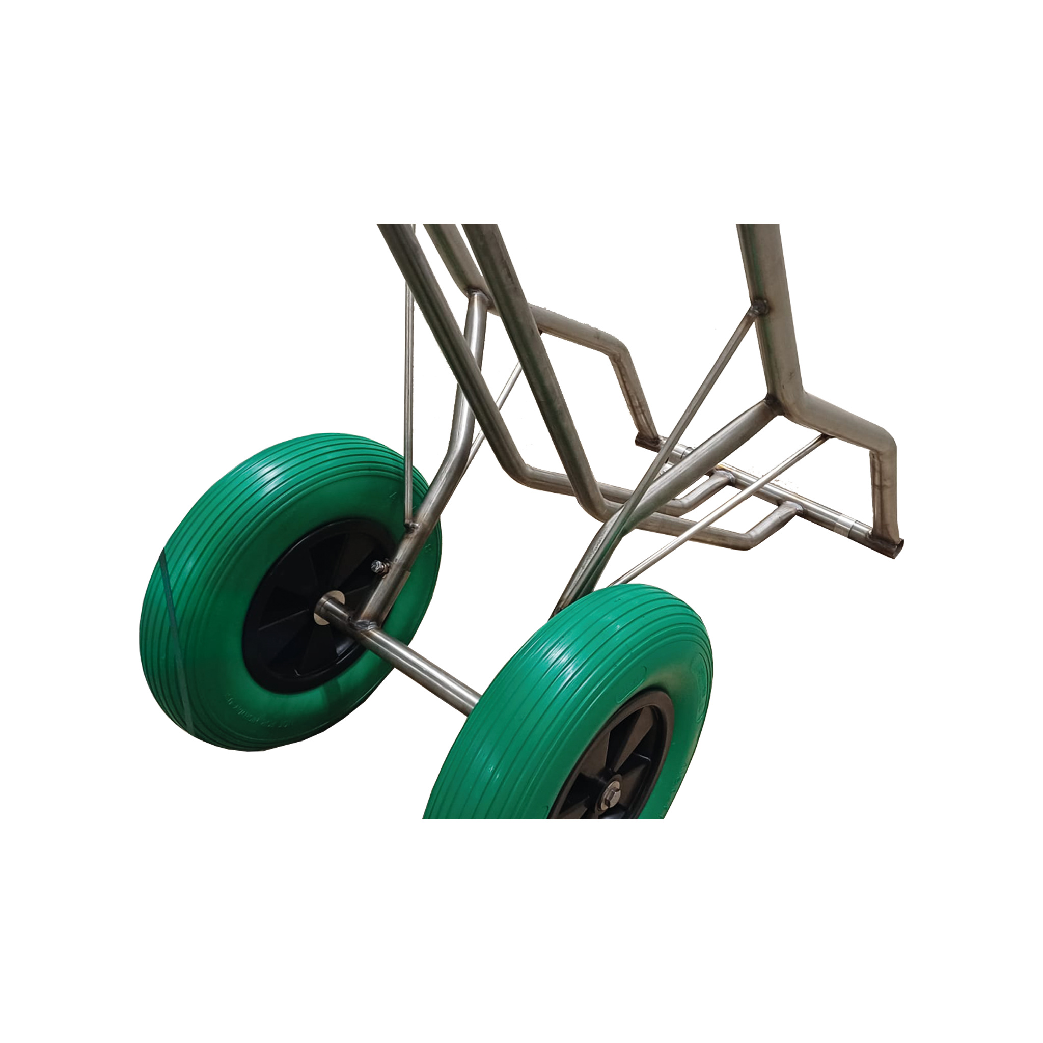 manual pig carcass cart wheel assembly