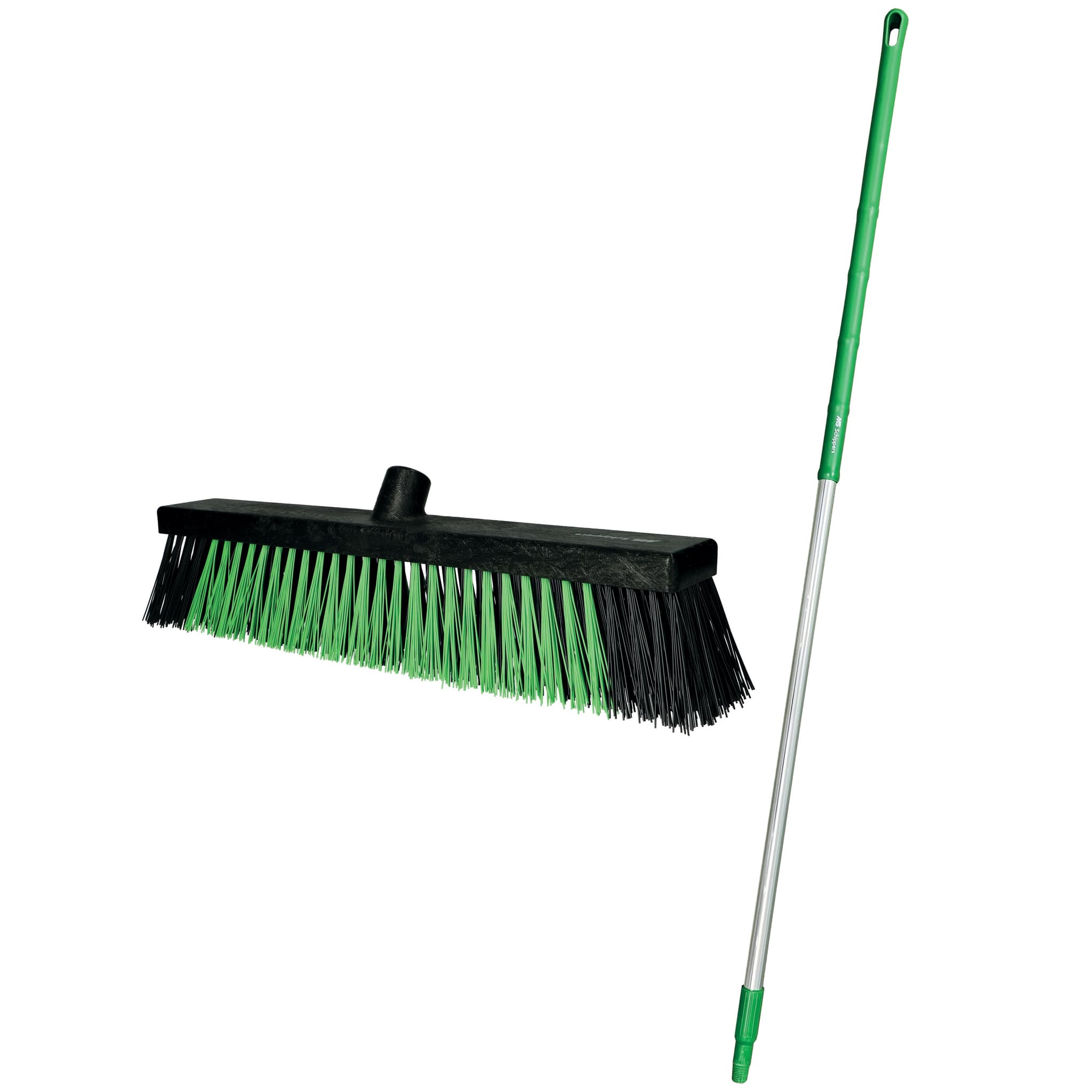 Spare part image MS Outdoor Brush hard polyester 45 cm + handle 150 cm, black/green