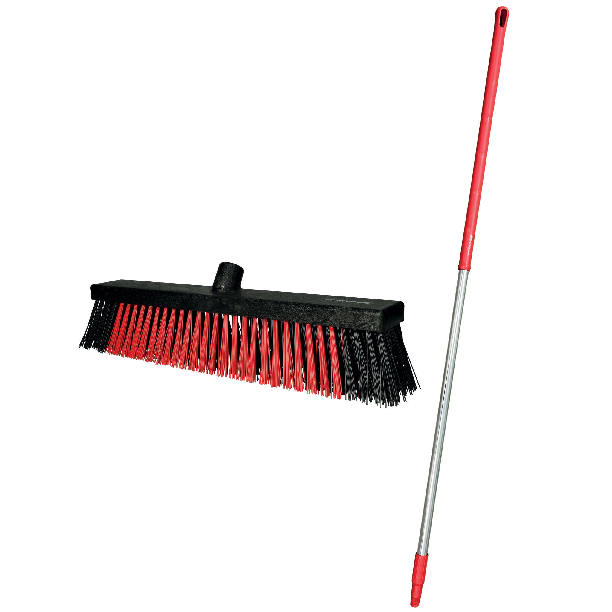 Spare part image MS Outdoor Brush hard polyester 45 cm + handle 150 cm, black/red