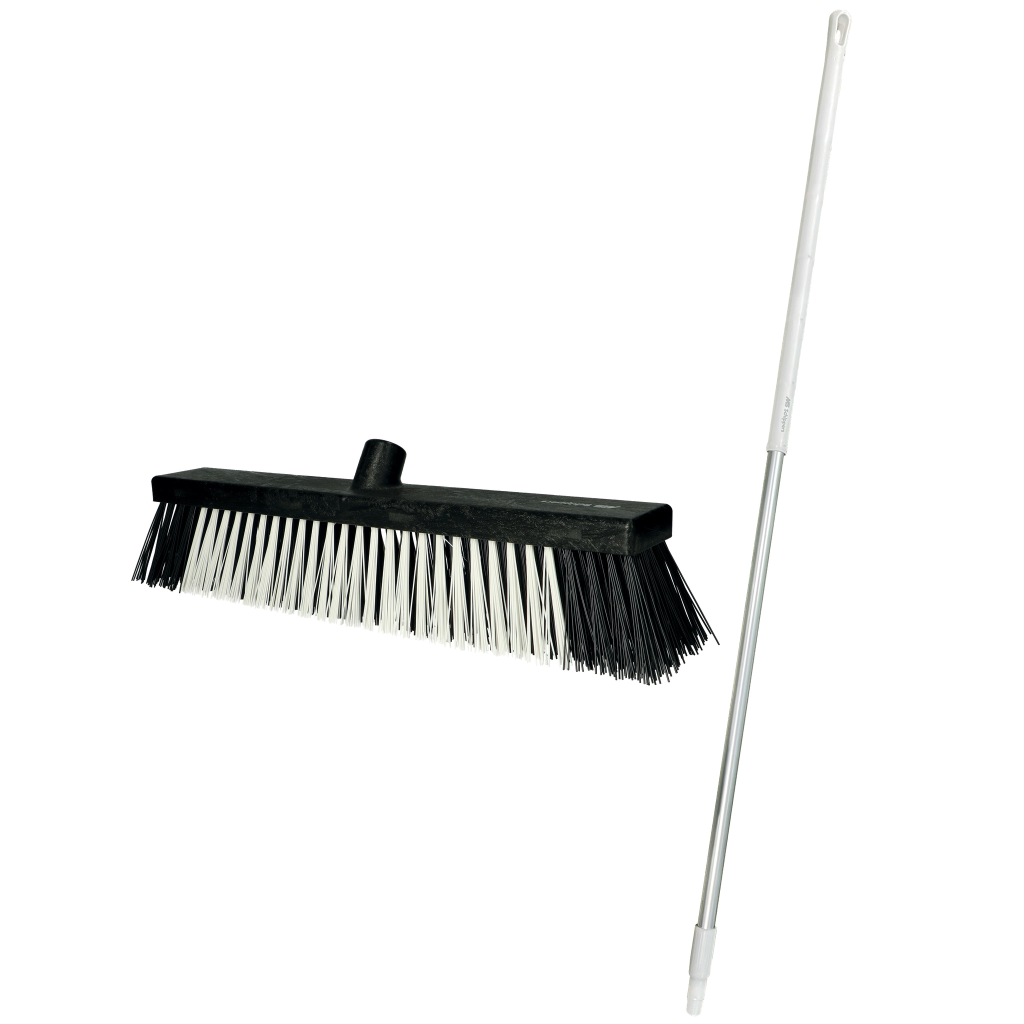 Spare part image MS Outdoor Brush hard polyester 45 cm + handle 150 cm, black/white