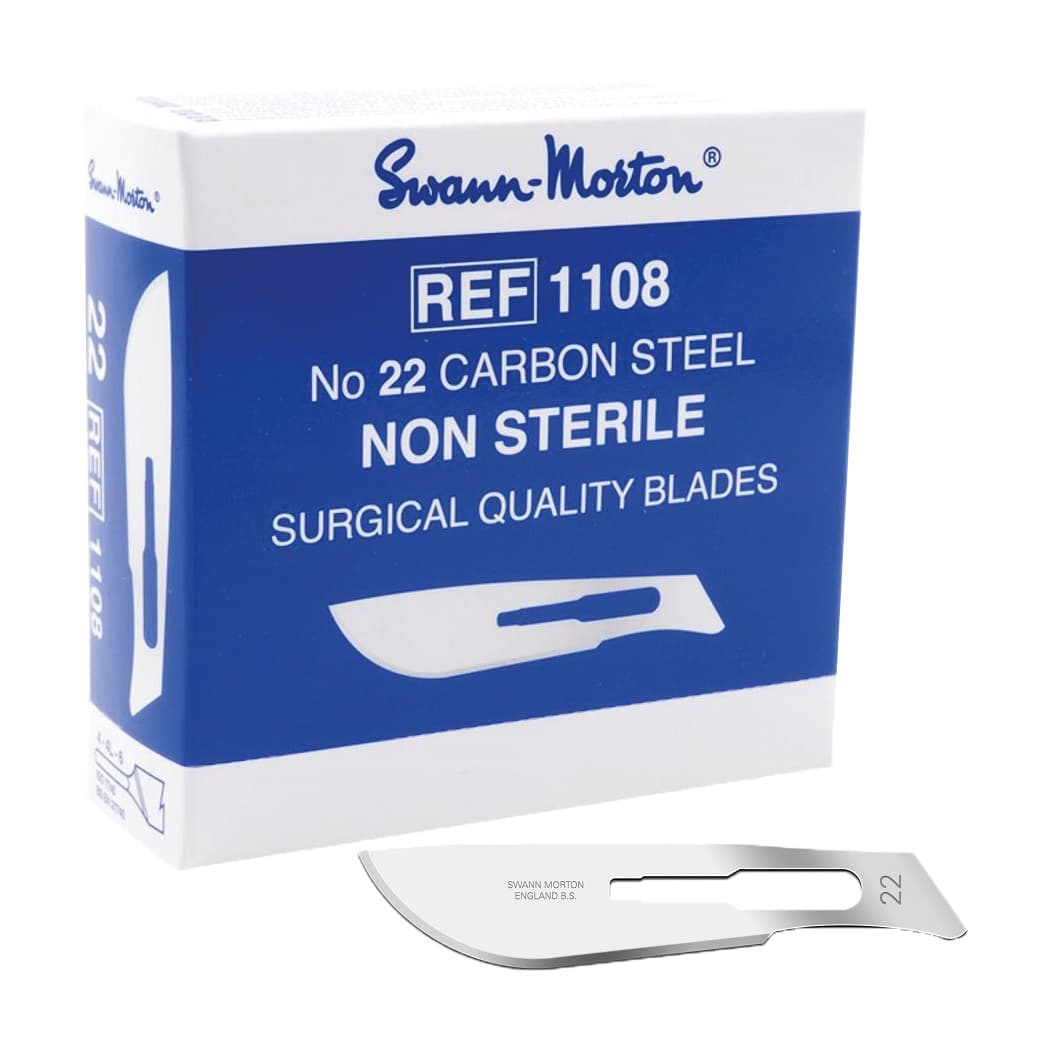 Swann Morton Scalpel Blade No 22 Non Sterile P 100 Scalpel Blades swann-morton-scalpel-blade-no-22-non-sterile-p-100-scalpel-blades