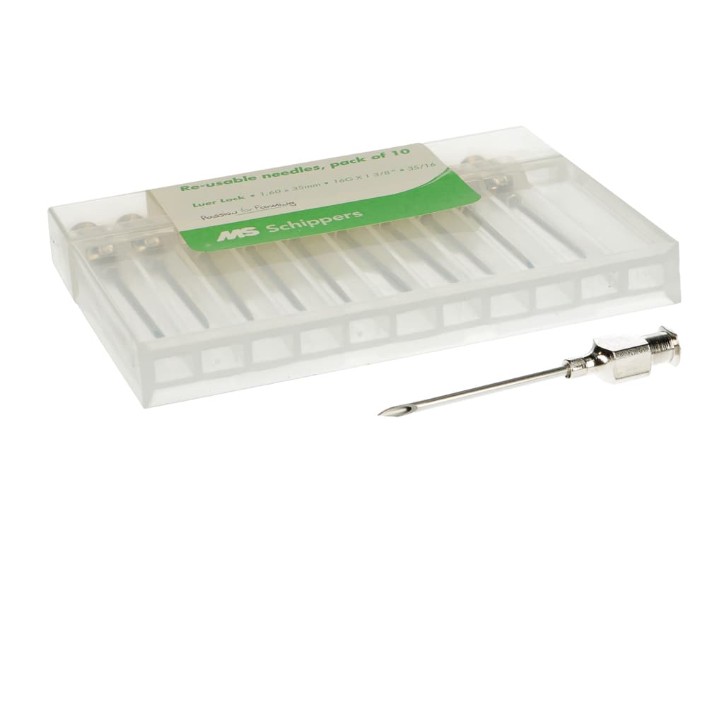 MS Injection needle 1.6 x 35 mm (16G x 1 3/8) luer lock, p/10 ...