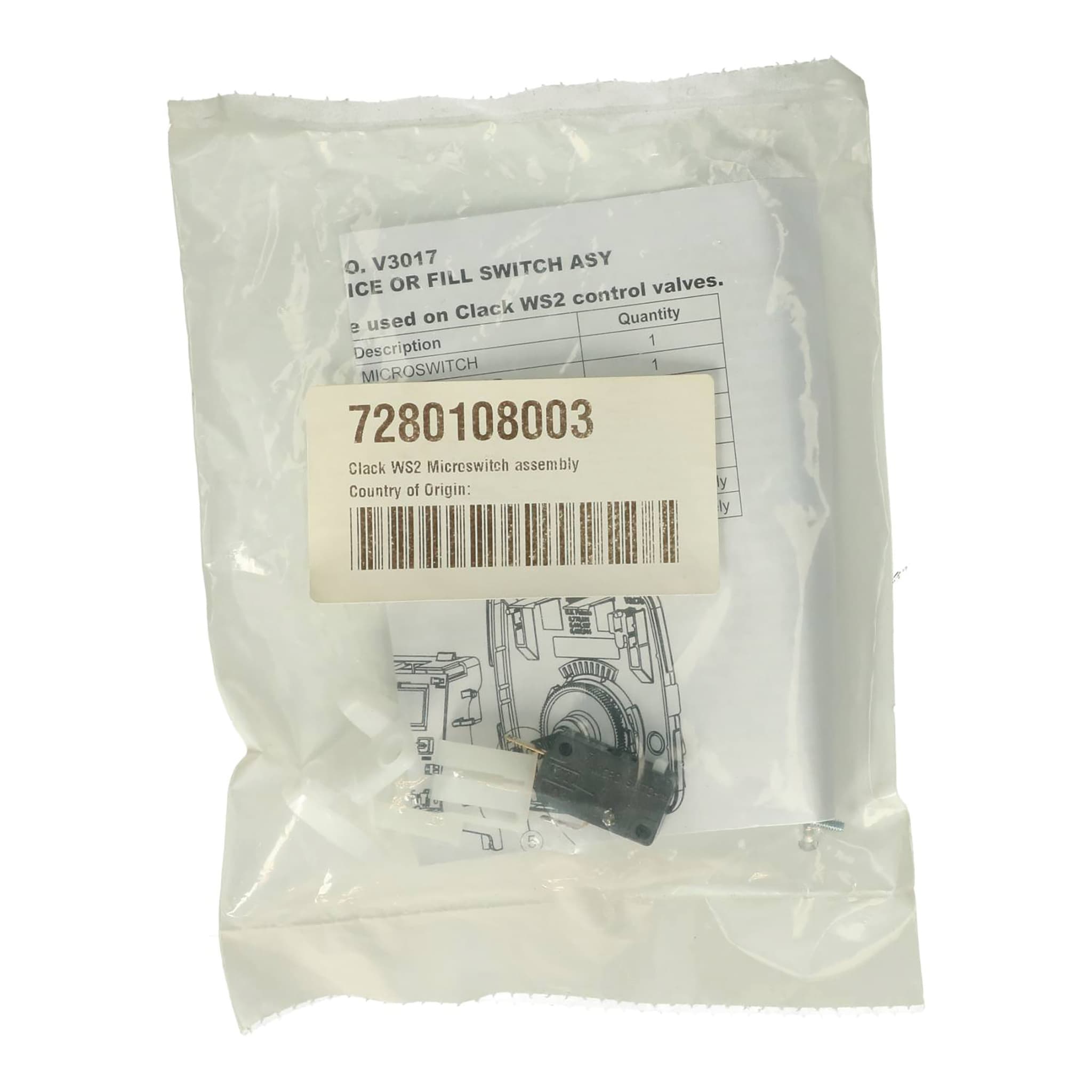 Clack WS2 Microswitch assembly - 43