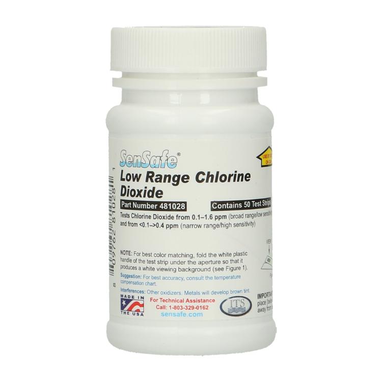 Chlorine dioxide test strips 0-0.3 ppm - Quality test of drinking water